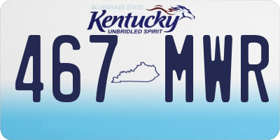 KY license plate 467MWR