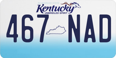 KY license plate 467NAD