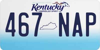 KY license plate 467NAP