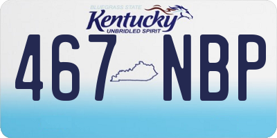 KY license plate 467NBP
