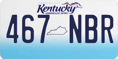 KY license plate 467NBR