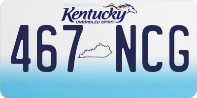 KY license plate 467NCG