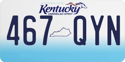 KY license plate 467QYN