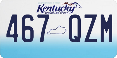 KY license plate 467QZM