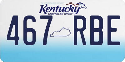 KY license plate 467RBE