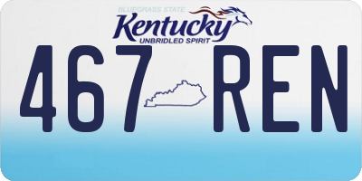 KY license plate 467REN