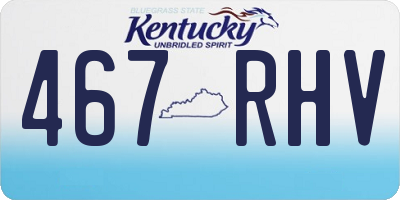 KY license plate 467RHV