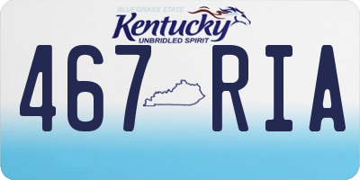 KY license plate 467RIA