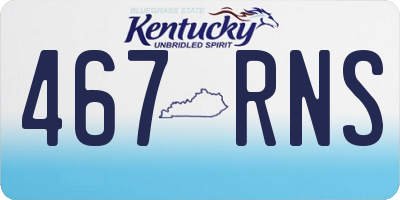 KY license plate 467RNS