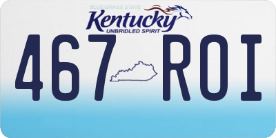 KY license plate 467ROI