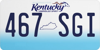 KY license plate 467SGI