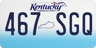 KY license plate 467SGQ