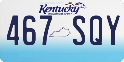 KY license plate 467SQY