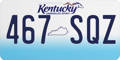KY license plate 467SQZ