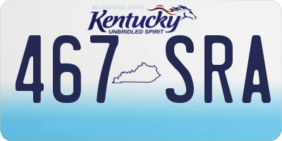 KY license plate 467SRA