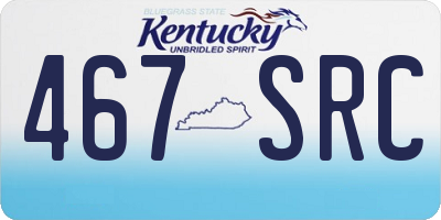 KY license plate 467SRC