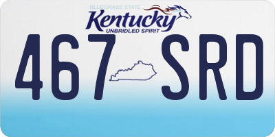 KY license plate 467SRD