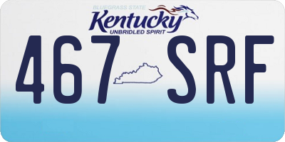 KY license plate 467SRF