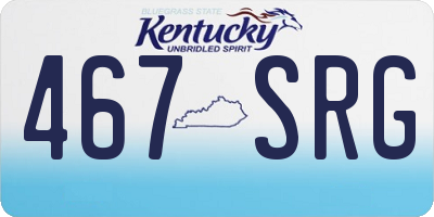 KY license plate 467SRG