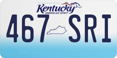 KY license plate 467SRI