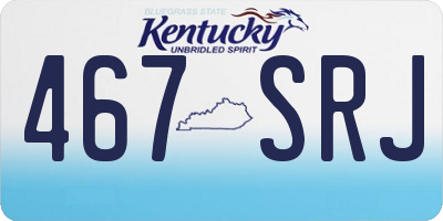 KY license plate 467SRJ
