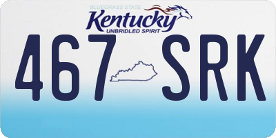 KY license plate 467SRK