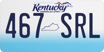 KY license plate 467SRL