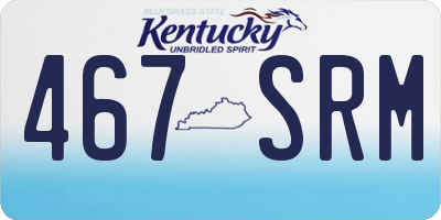 KY license plate 467SRM