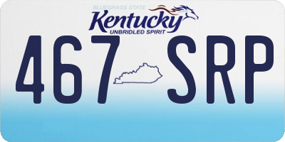 KY license plate 467SRP