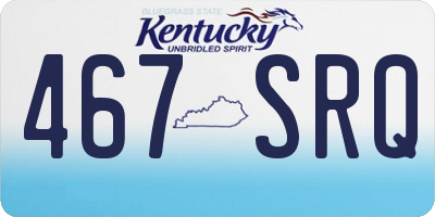 KY license plate 467SRQ