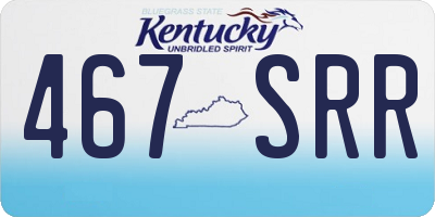 KY license plate 467SRR