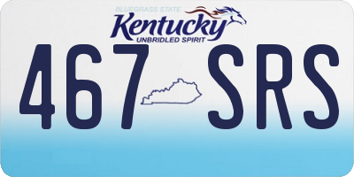 KY license plate 467SRS