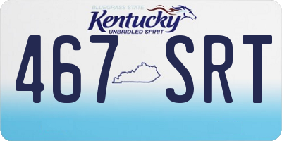 KY license plate 467SRT