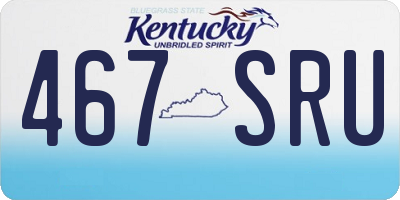 KY license plate 467SRU