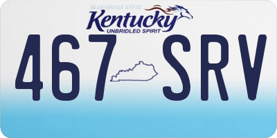 KY license plate 467SRV