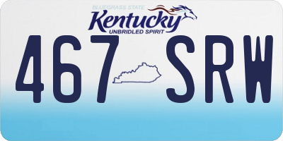 KY license plate 467SRW