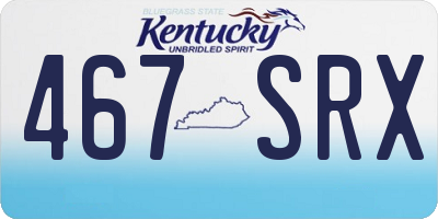 KY license plate 467SRX