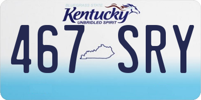 KY license plate 467SRY