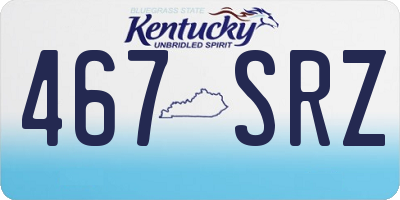 KY license plate 467SRZ