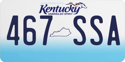 KY license plate 467SSA