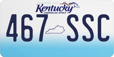 KY license plate 467SSC