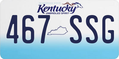 KY license plate 467SSG