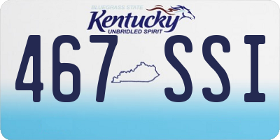 KY license plate 467SSI
