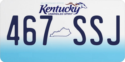 KY license plate 467SSJ
