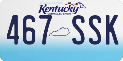 KY license plate 467SSK