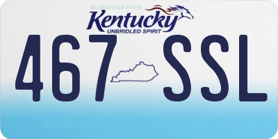 KY license plate 467SSL