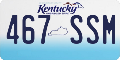 KY license plate 467SSM