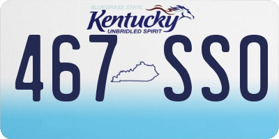 KY license plate 467SSO