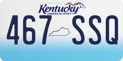 KY license plate 467SSQ