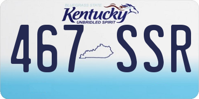 KY license plate 467SSR